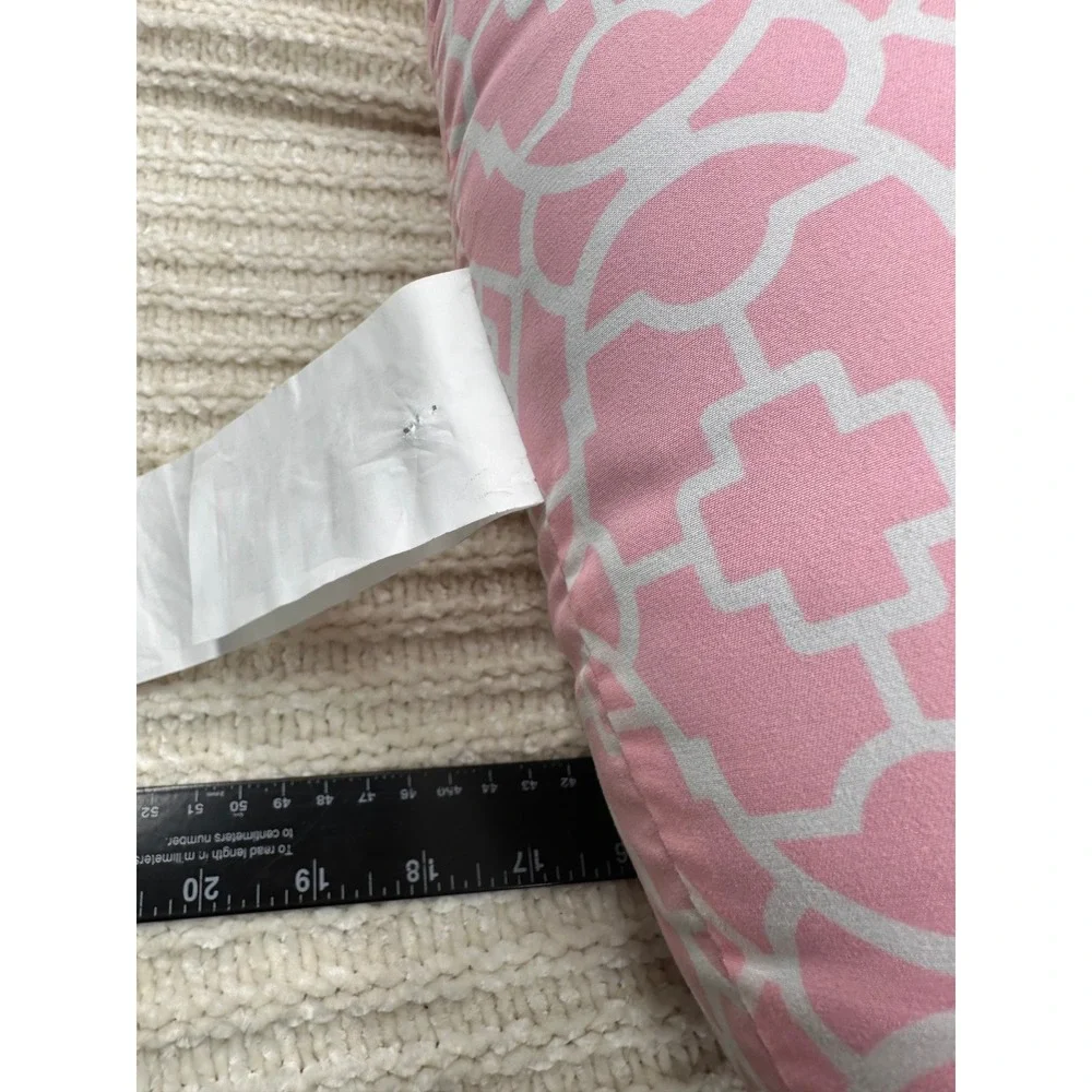 NurSit Nursing Pillow Pink White Trellis Geometric Breastfeeding Support Cushion